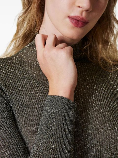 TWINSET lurex detailing jumper - Grey