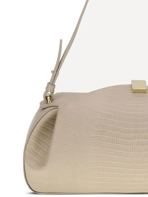Yuzefi Oyster embossed-leather clutch bag - Neutrals