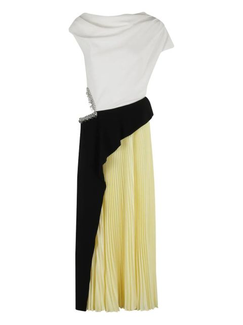 Simkhai Andromeda pleated crystal-embellished midi dress - White - zdjęcie produktu nr 2