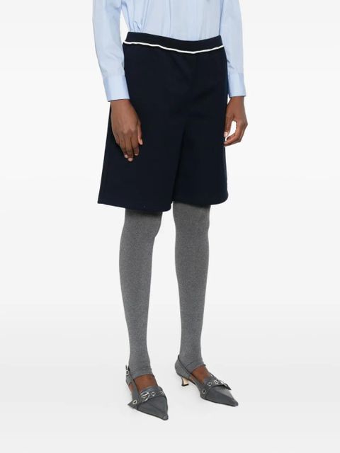 Miu Miu elastic-waistband shorts - Blue