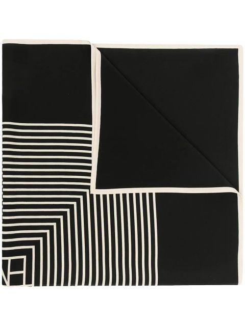 TOTEME stripe print scarf - Black - zdjęcie produktu nr 1