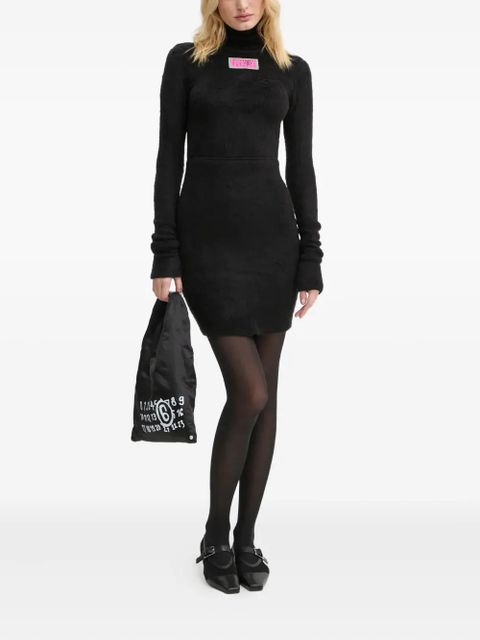 MM6 Maison Margiela Numbers-motif mini dress - Black