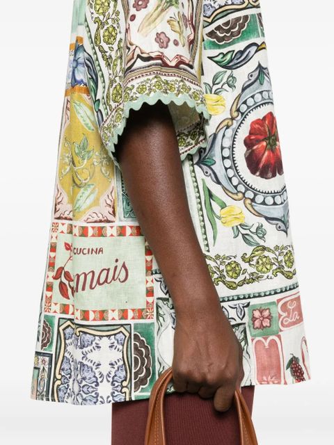 ALEMAIS graphic-print shirt - Green