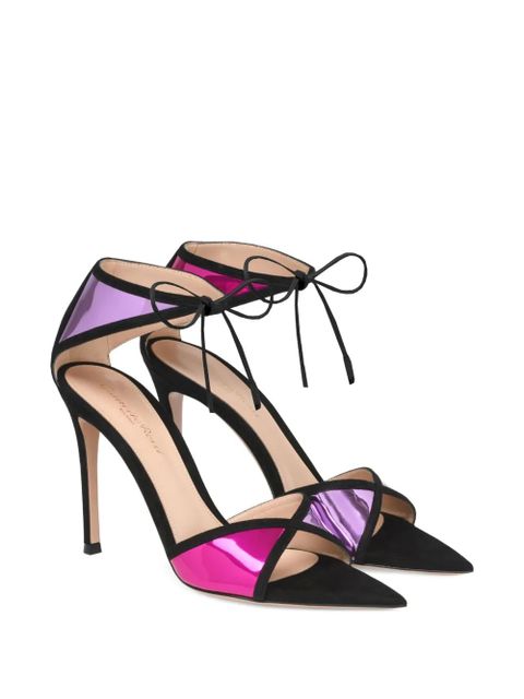 Gianvito Rossi 105mm Confetti ankle-tie heeled sandals - Black