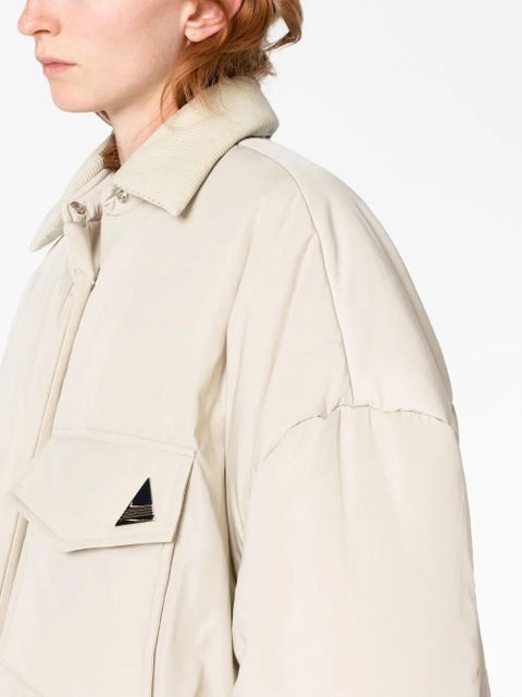 The Attico padded buttoned oversized coat - Neutrals
