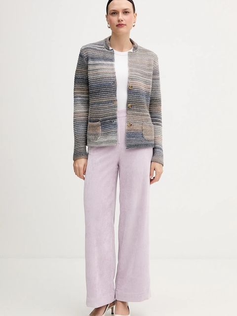 United Colors of Benetton kardigan z dodatkiem wełny kolor szary 105CD6880 - zdjęcie produktu nr 2