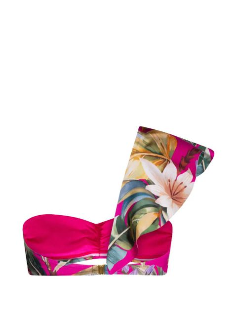 FARM Rio ruffled floral-print bikini top - Pink - zdjęcie produktu nr 2