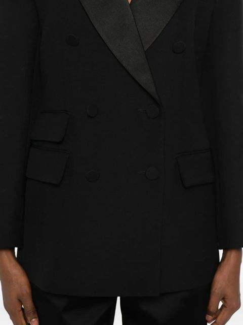 SANDRO satin-lapel double-breasted blazer - Black - zdjęcie produktu nr 2