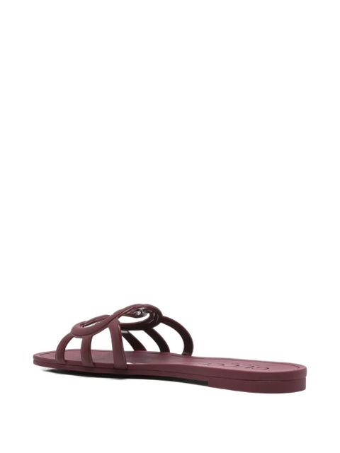 Gucci GG-logo flat sandals - Red