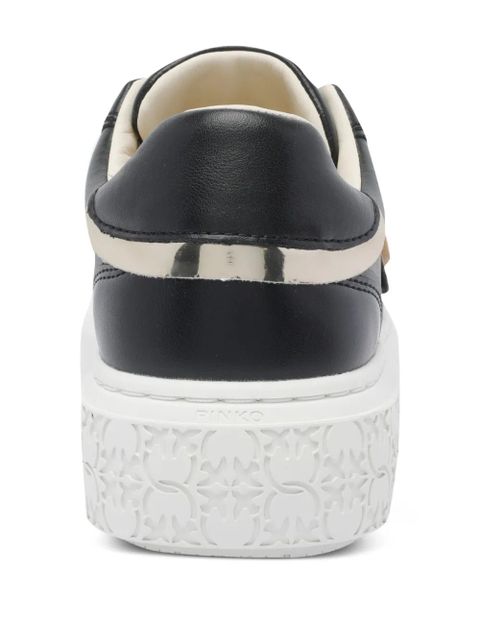 PINKO Yoko 06 metallic-trim platform sneakers - Black