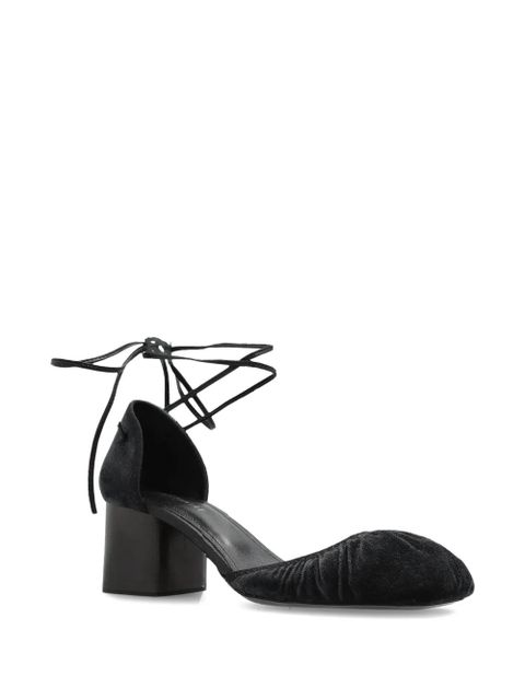 LEMAIRE 60mm lace-up gathered pumps - Blue