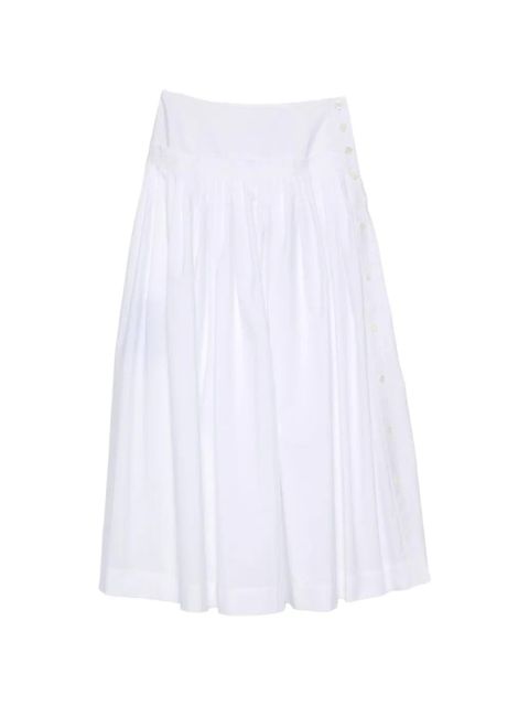Lanvin pleated buttoned maxi skirt - White - zdjęcie produktu nr 1