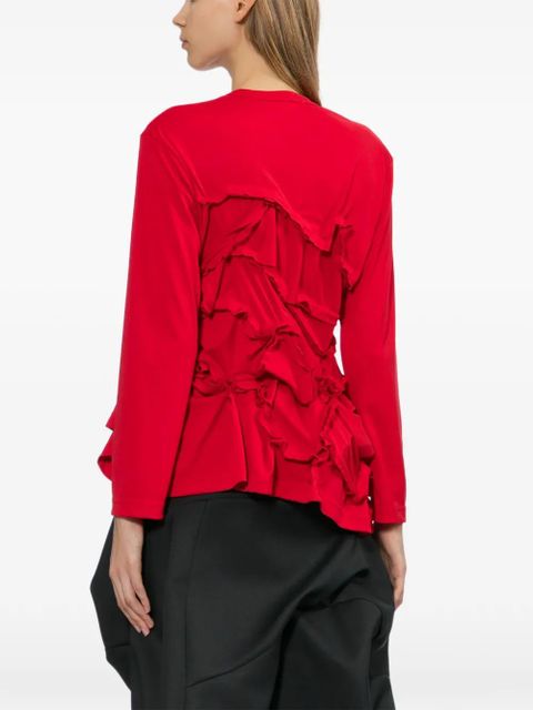 Comme Des Garçons ruffled top - Red