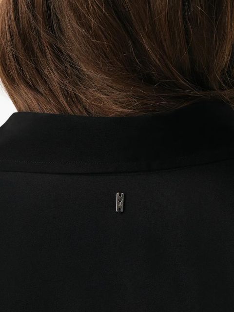 AMI Paris sharp-collar crepe shirt - Black