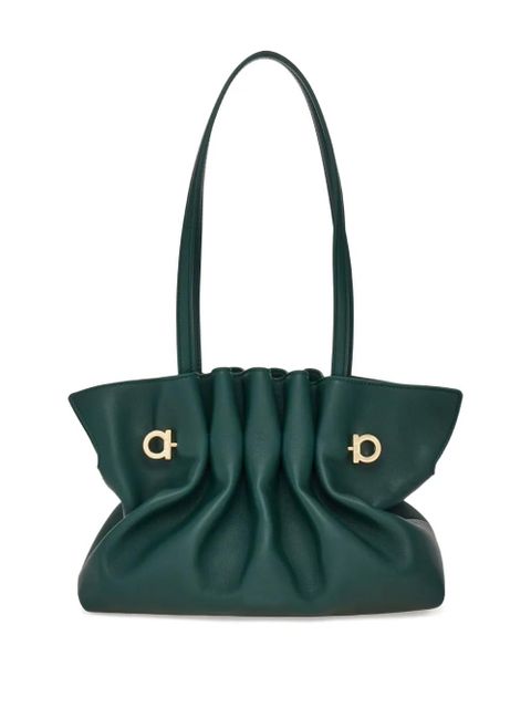 Ferragamo Soft ruched shoulder bag - Green