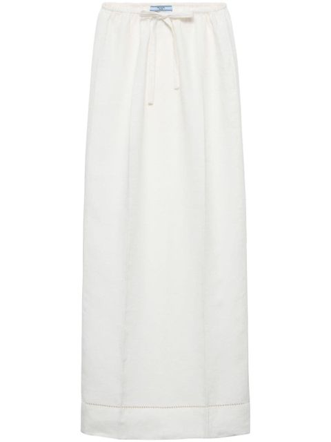 Prada logo-embroidered skirt - White - zdjęcie produktu nr 1