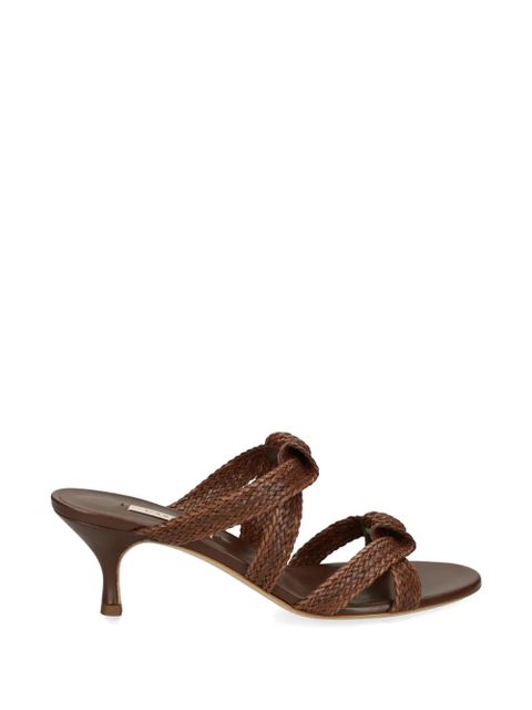 Casadei Julia woven knotted sandals - Brown - zdjęcie produktu nr 1