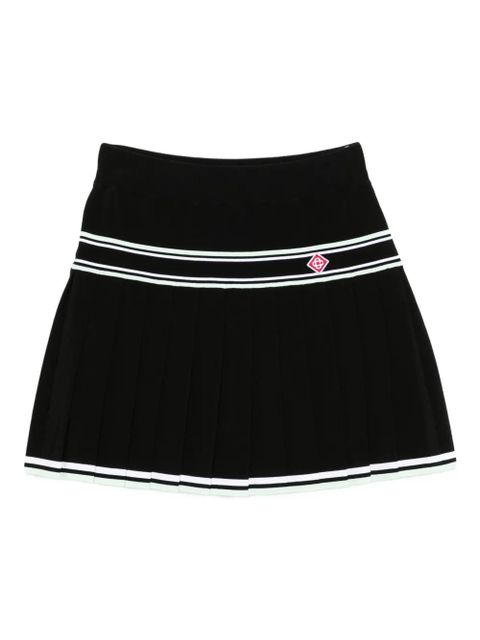 Casablanca pleated striped skirt - Black - zdjęcie produktu nr 1