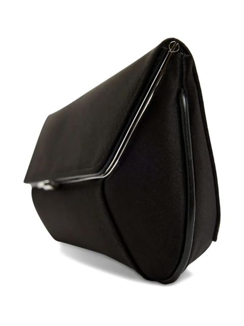 Amina Muaddi metallic-trim clutch bag - Black - zdjęcie produktu nr 2