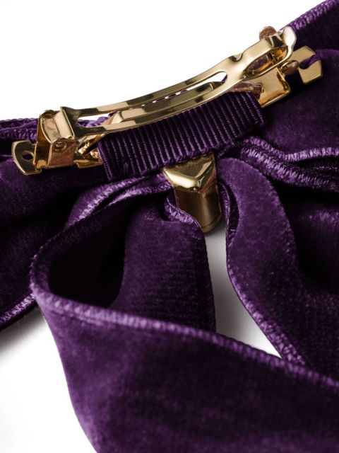 Prada velvet hair clip - Purple