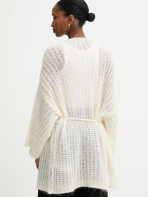 Answear.LAB kardigan z dodatkiem wełny damski kolor beżowy lekki