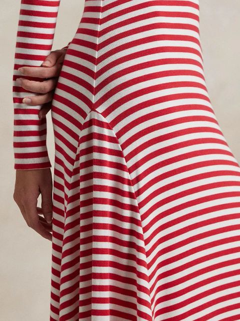 Polo Ralph Lauren sukienka kolor czerwony maxi rozkloszowana 211959125