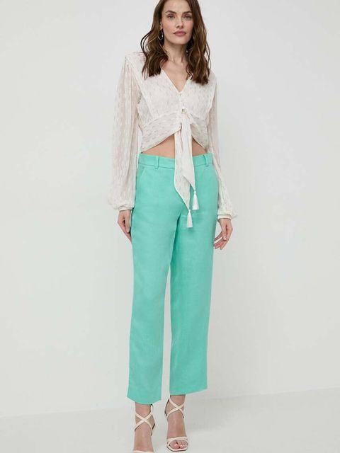 Luisa Spagnoli spodnie lniane ARGANO RUNWAY COLLECTION - zdjęcie produktu nr 1