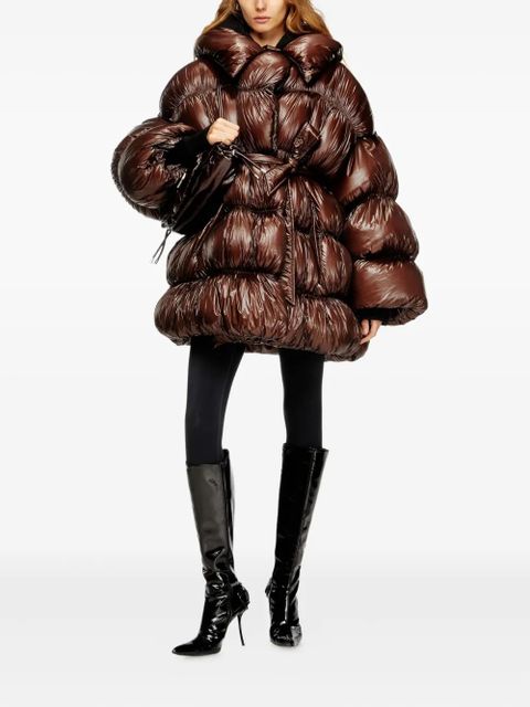 Diesel W-Inona padded coat - Brown