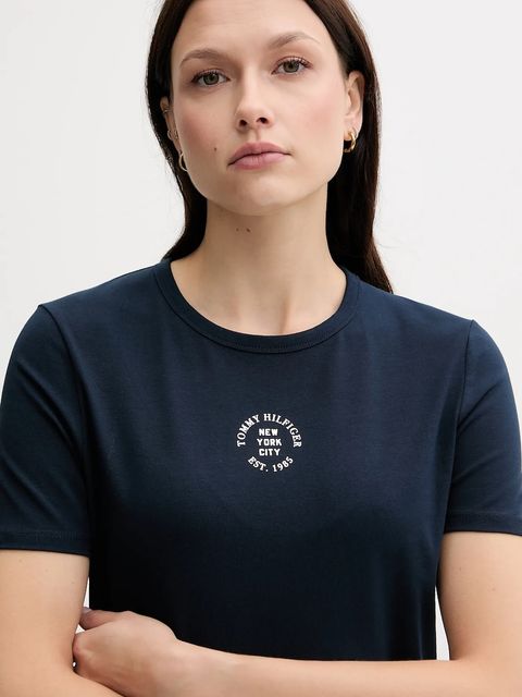Tommy Hilfiger t-shirt damski kolor granatowy WW0WW45809