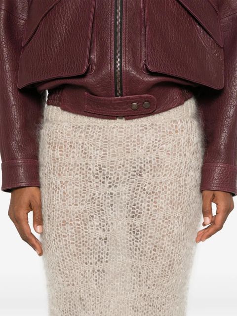 Blumarine brushed maxi skirt - Neutrals