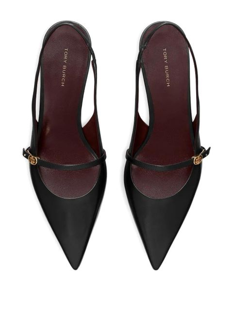 Tory Burch slingback buckle shoes - Black