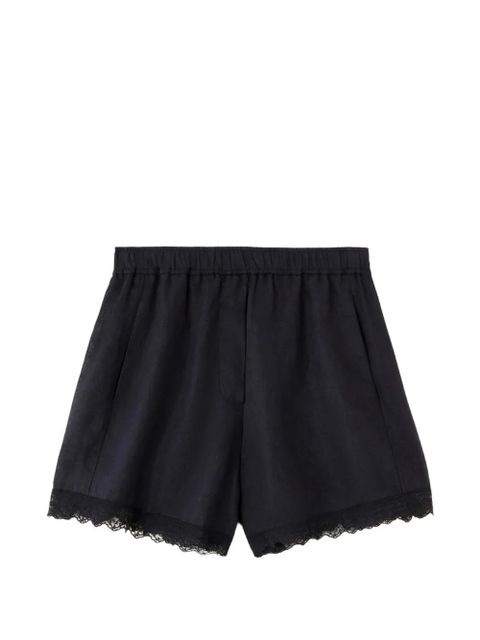 GANNI lace-trim shorts - Black - zdjęcie produktu nr 1