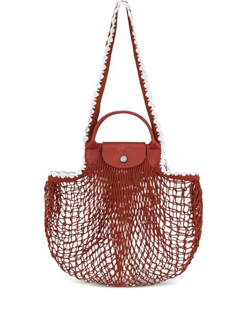 Longchamp Le Pilage mesh shoulder bag - Red - zdjęcie produktu nr 1