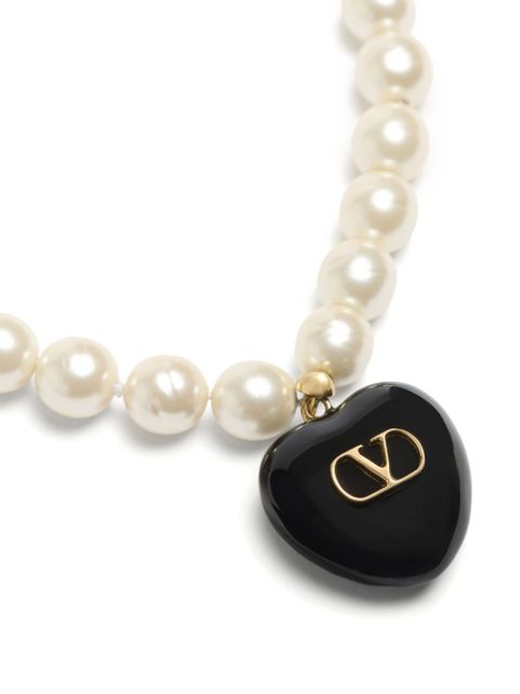 Valentino Garavani Coeur Royal necklace - White