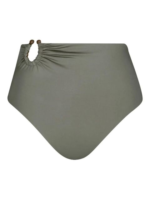 Johanna Ortiz Taita printed ruched bikini bottom - Brown - zdjęcie produktu nr 1