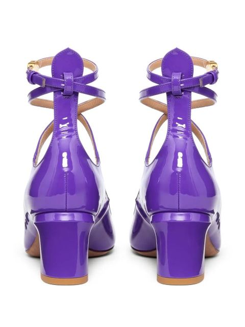 Valentino Garavani Tan-Go 70mm patent leather pumps - Purple