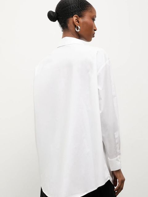 Answear.LAB koszula bawełniana damska kolor biały regular z kołnierzykiem klasycznym