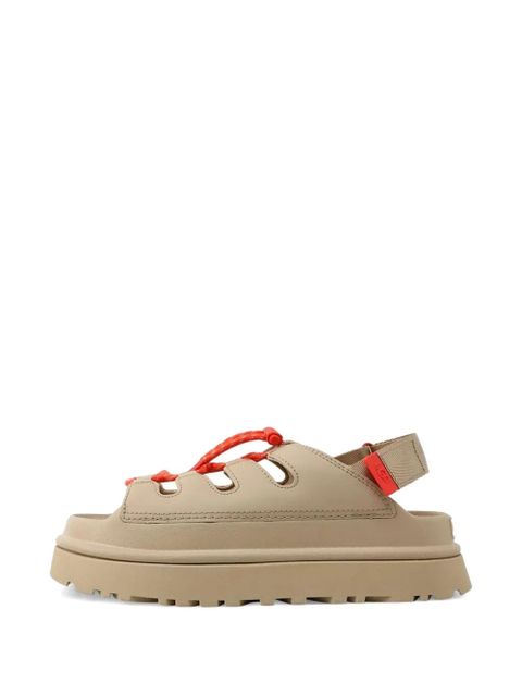 UGG logo-patch flat sandals - Neutrals