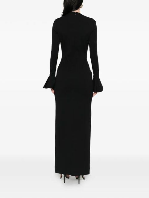 Solace London Hutton V-neck maxi dress - Black