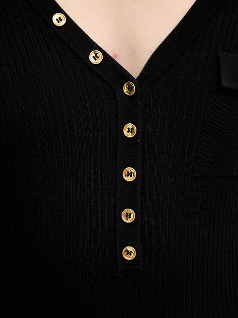 Elisabetta Franchi sukienka z dodatkiem jedwabiu kolor czarny mini dopasowana AM10B56E2