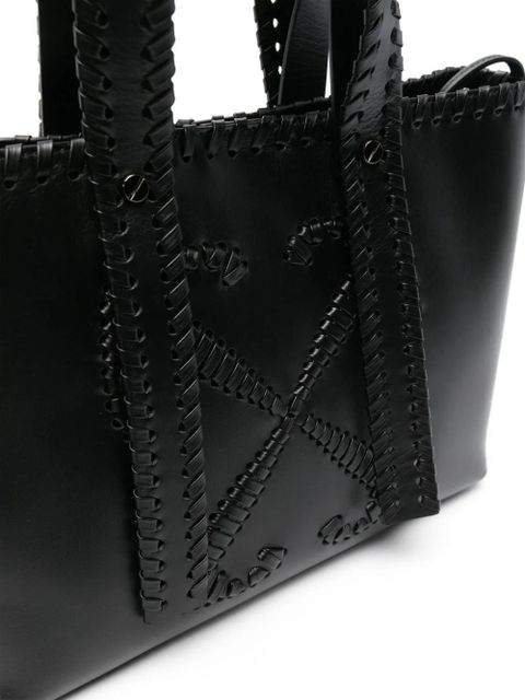 Off-White Arrows-stitch leather tote bag - Black - zdjęcie produktu nr 2