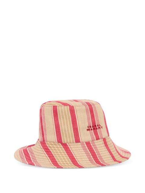 ISABEL MARANT Shaelyn striped bucket hat - Red