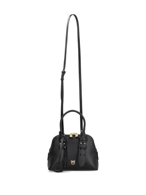 PINKO logo-detailing leather shoulder bag - Black