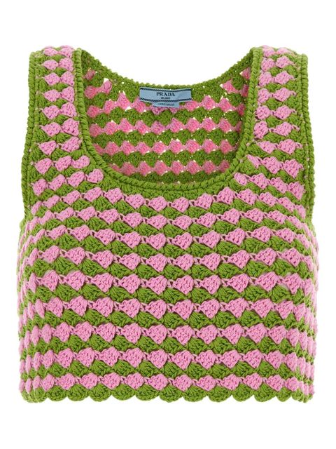 Prada crochet crop top - Green - zdjęcie produktu nr 1