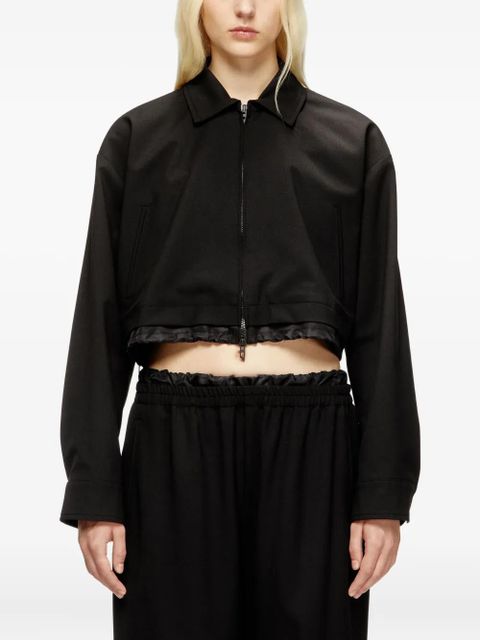 Diesel J-TING cropped zip-front jacket - Black