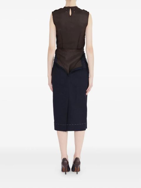 Maison Margiela panelled midi dress - Blue