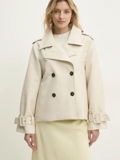 Answear.LAB kurtka kolor beżowy przejściowa