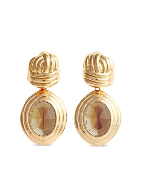 Self-Portrait knot-detail drop earrings - Gold - zdjęcie produktu nr 1