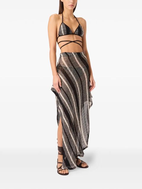 Missoni striped-pattern slit sarong - Black - zdjęcie produktu nr 2