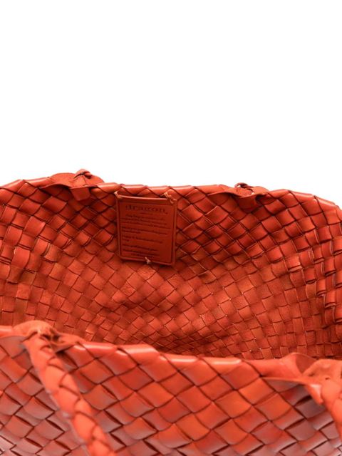DRAGON DIFFUSION Egola woven tote bag - Orange
